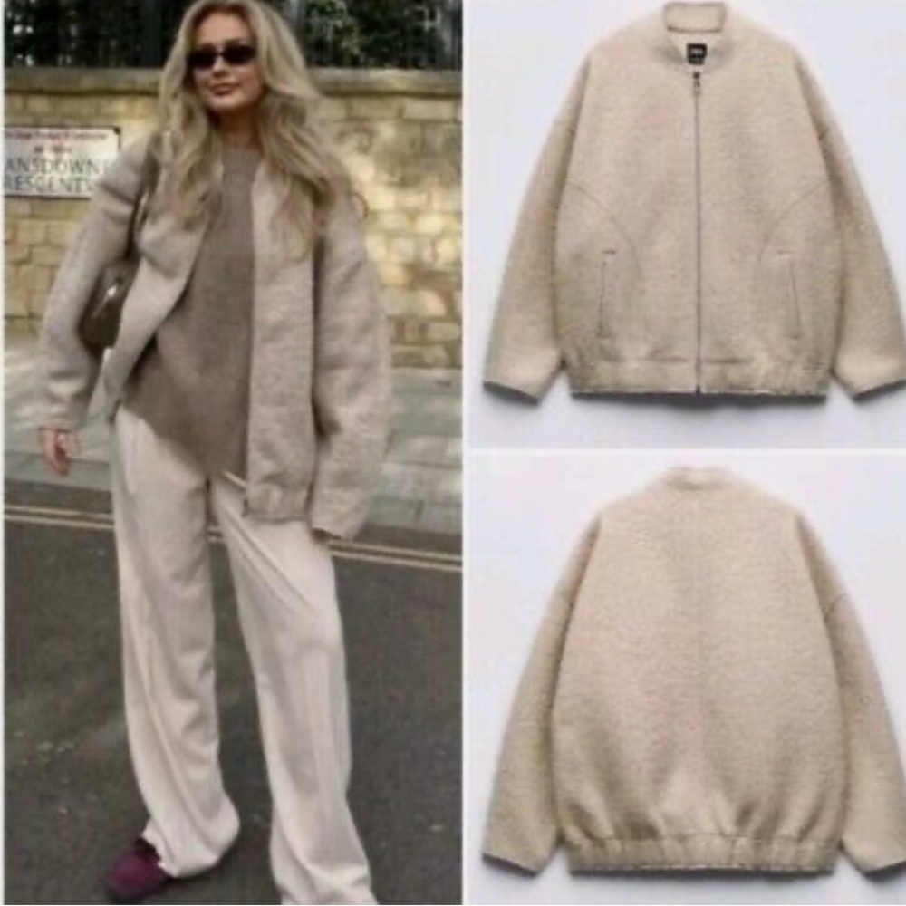 Chic Beige Teddy Jacket